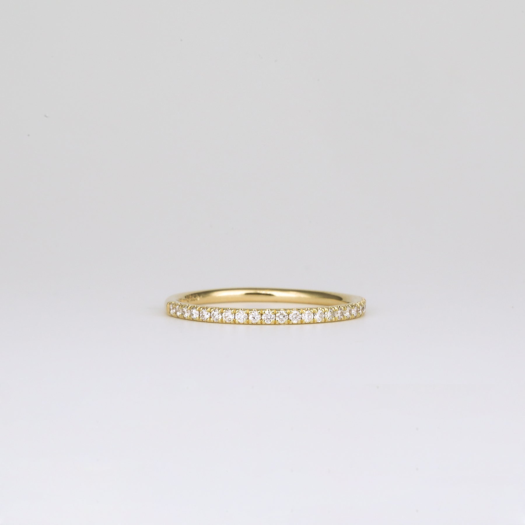 0.21 TCW Round Half Eternity Moissanite Wedding Band
