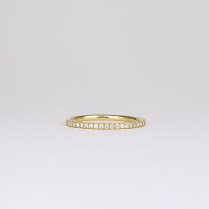 0.21 TCW Round Half Eternity Moissanite Wedding Band