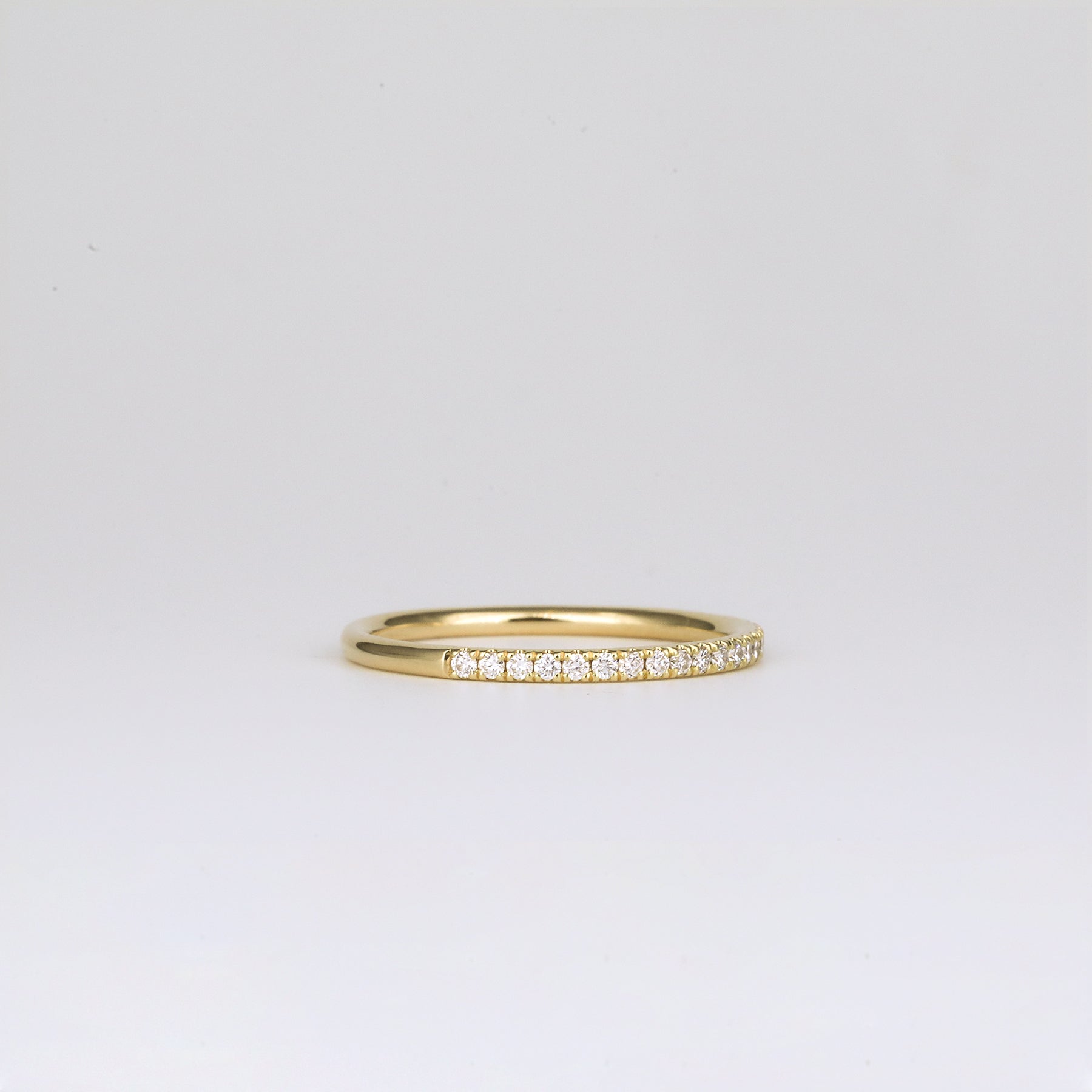 0.21 TCW Round Half Eternity Moissanite Wedding Band