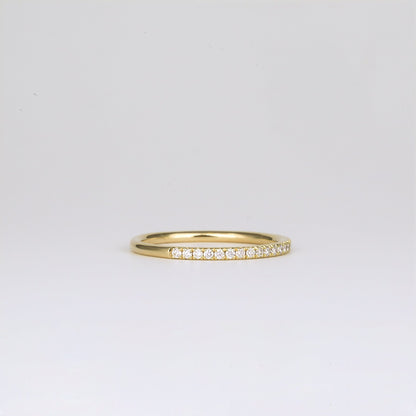 0.21 TCW Round Half Eternity Moissanite Wedding Band
