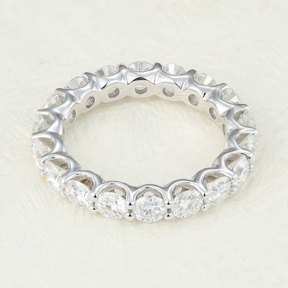 1.8 TCW Round Full Eternity Moissanite Wedding Band