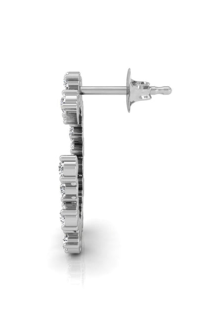 1.68 TCW Round Cut Hoop Moissanite Earrings