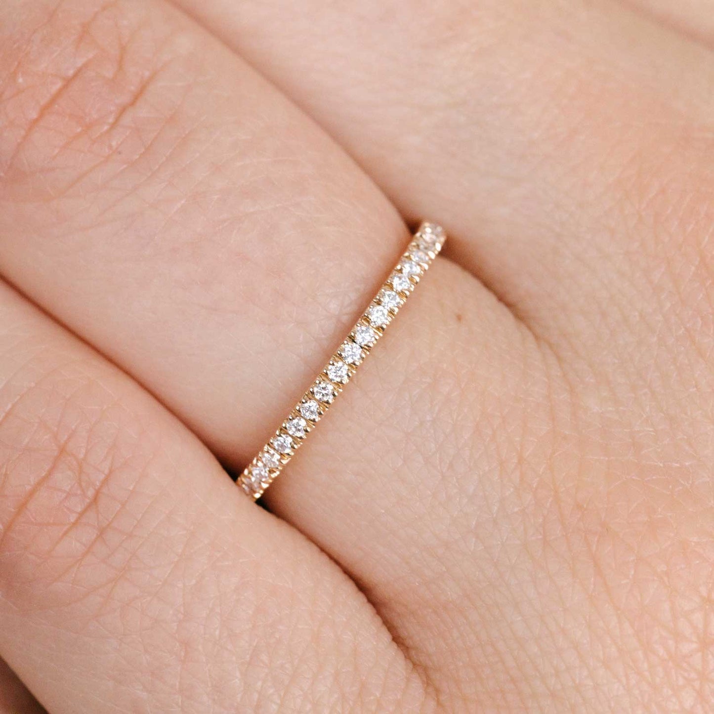 0.2 TCW Round Full Eternity Moissanite Wedding Band