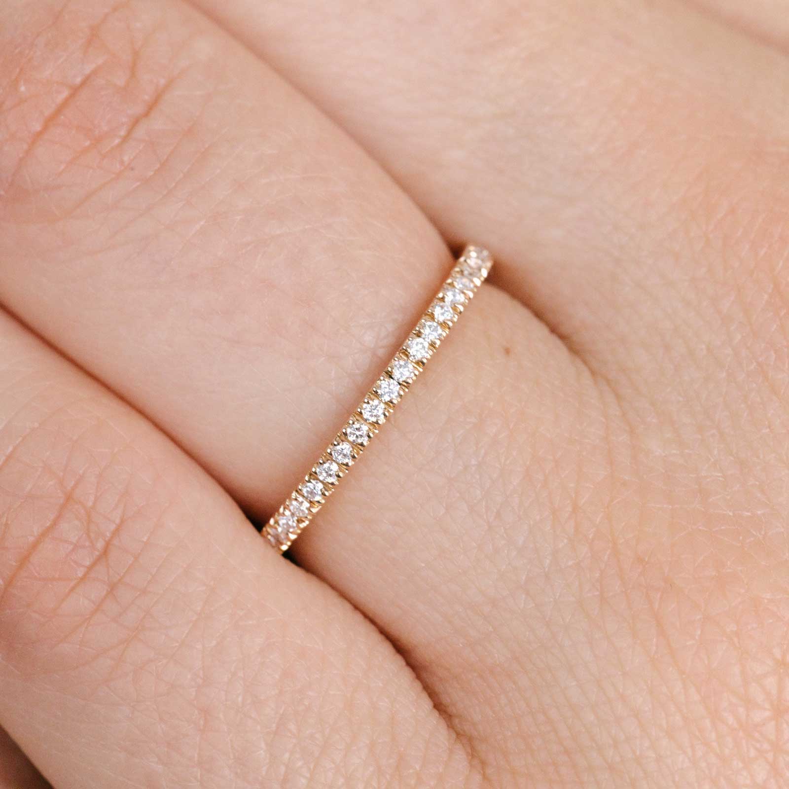 0.2 TCW Round Full Eternity Moissanite Wedding Band