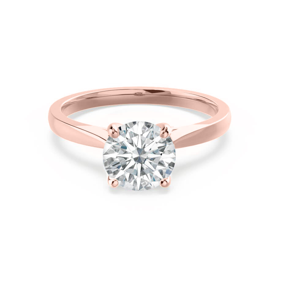 1.2 CT Round Solitaire Moissanite Engagement Ring