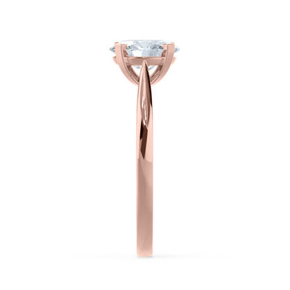 1.2 CT Round Solitaire Moissanite Engagement Ring