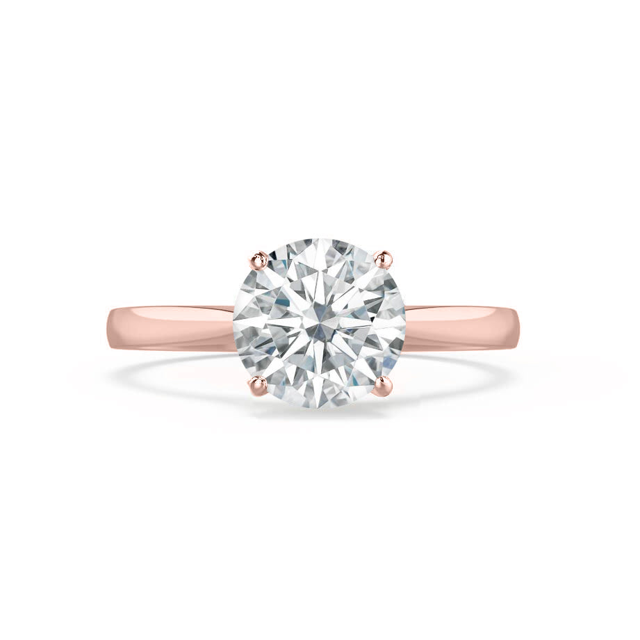 1.2 CT Round Solitaire Moissanite Engagement Ring