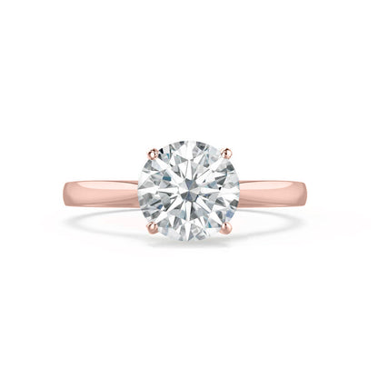 1.2 CT Round Solitaire Moissanite Engagement Ring