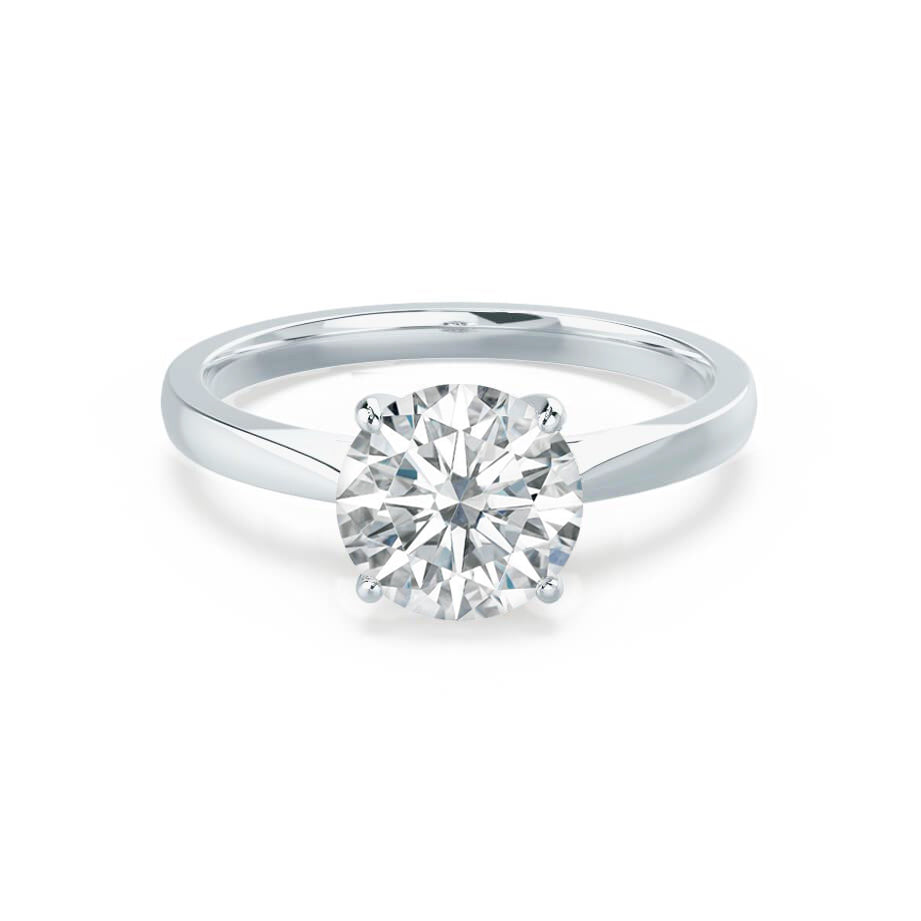 1.2 CT Round Solitaire Moissanite Engagement Ring