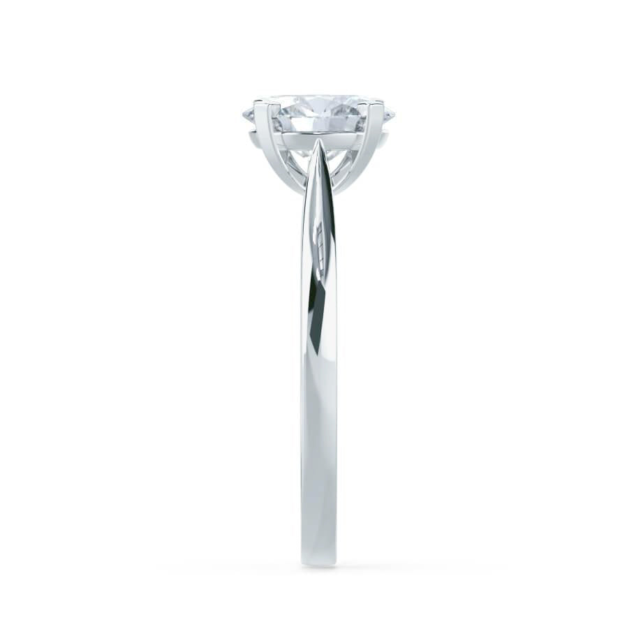 1.2 CT Round Solitaire Moissanite Engagement Ring
