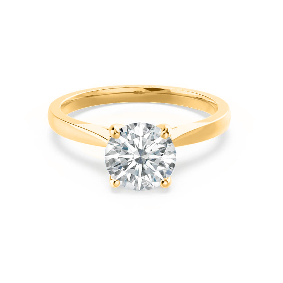 1.2 CT Round Solitaire Moissanite Engagement Ring