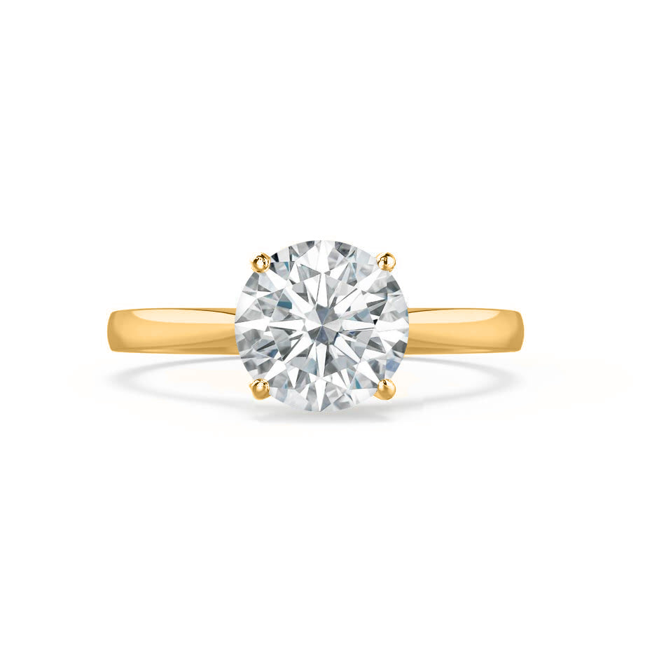 1.2 CT Round Solitaire Moissanite Engagement Ring