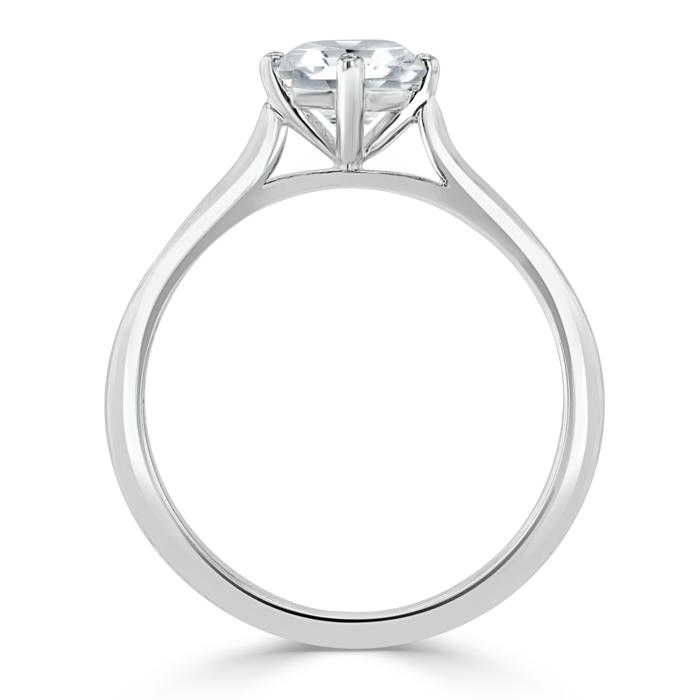 0.75 CT Round Cut Solitaire Moissanite Engagement Ring 4