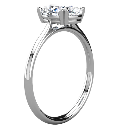 1.20 CT Oval Moissanite East West Solitaire Engagement Ring - farrellouise