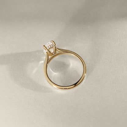 2.30 CT Oval Hidden Halo Moissanite Engagement Ring
