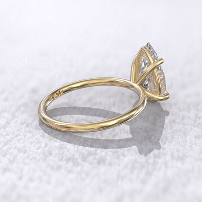 2.50 CT Pear Moissanite Solitaire Engagement Ring - farrellouise