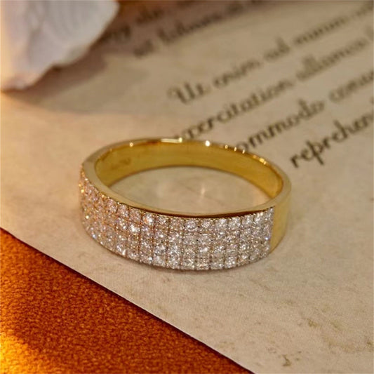 0.5 TCW Round Half Eternity Moissanite Wedding Band