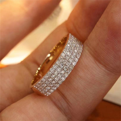 0.5 TCW Round Half Eternity Moissanite Wedding Band