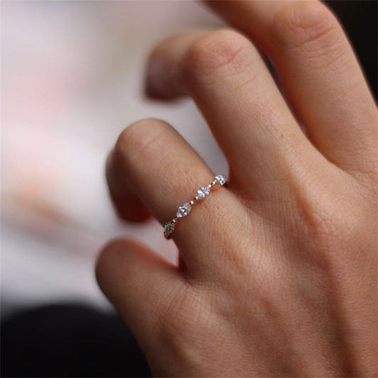 0.2 TCW Marquise Half Eternity Moissanite Wedding Band