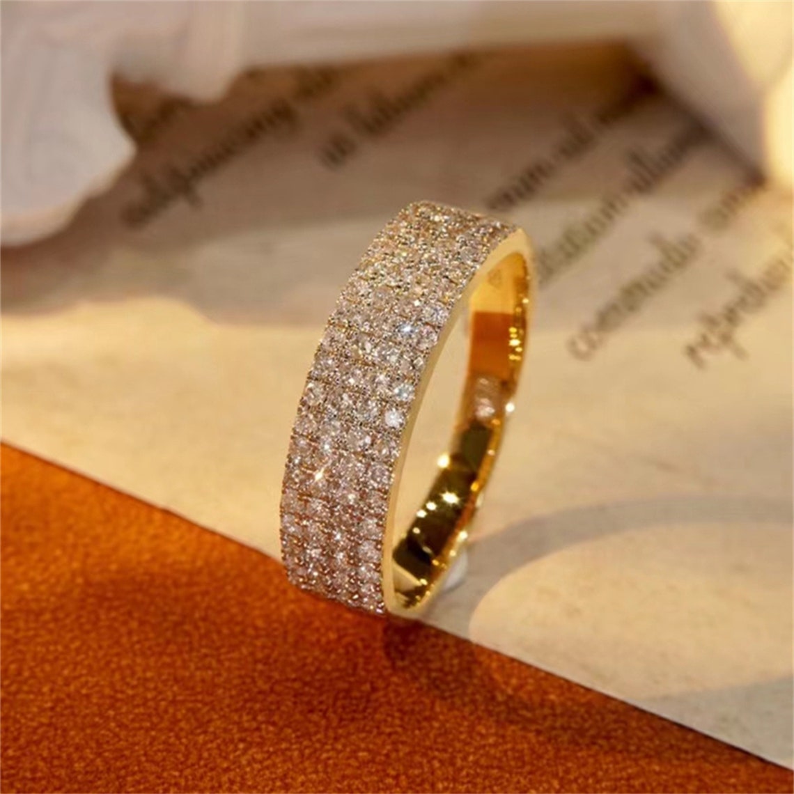 0.5 TCW Round Half Eternity Moissanite Wedding Band