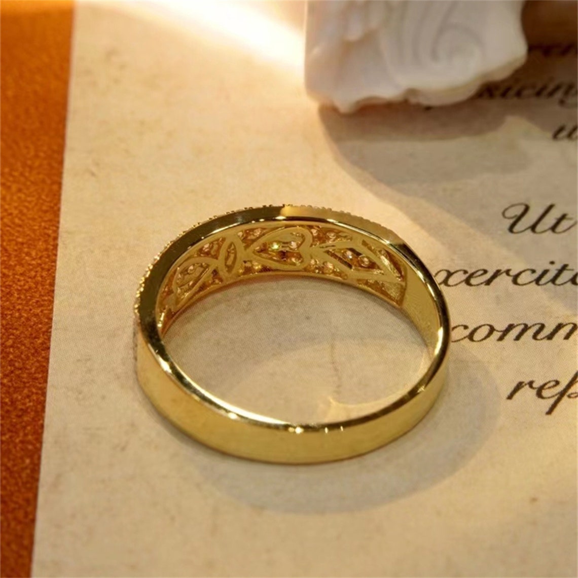 0.5 TCW Round Half Eternity Moissanite Wedding Band