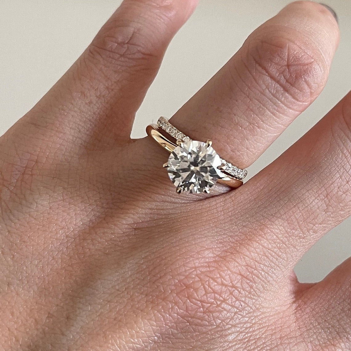 0.6 TCW Round Full Eternity Moissanite Wedding Band