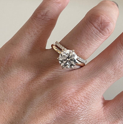 0.6 TCW Round Full Eternity Moissanite Wedding Band