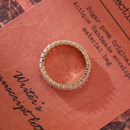 1.2 TCW Oval Full Eternity Moisssanite Wedding Band