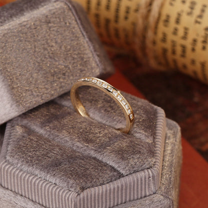 0.2 TCW Round Channel Setting Moissanite Wedding Band