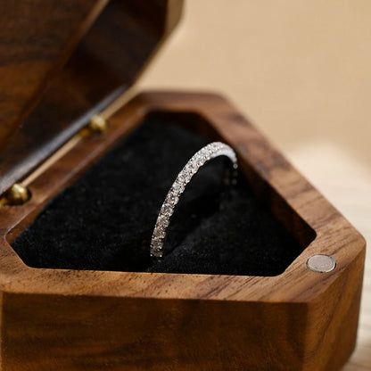 0.6 TCW Round Full Eternity Moissanite Wedding Band