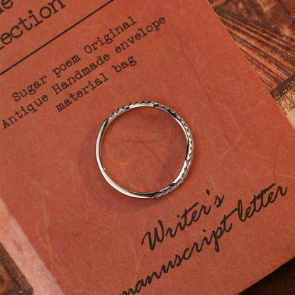 0.2 TCW Round Curved Moissanite Wedding Band