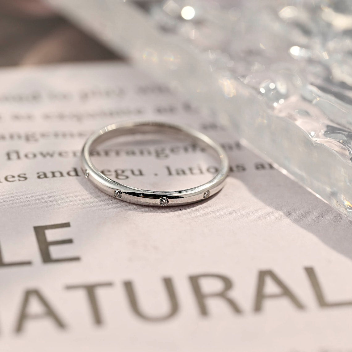 0.2 TCW Round Flush Setting Moissanite Wedding Band
