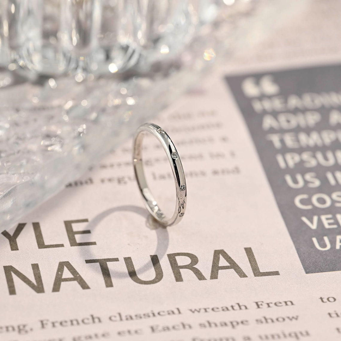 0.2 TCW Round Flush Setting Moissanite Wedding Band