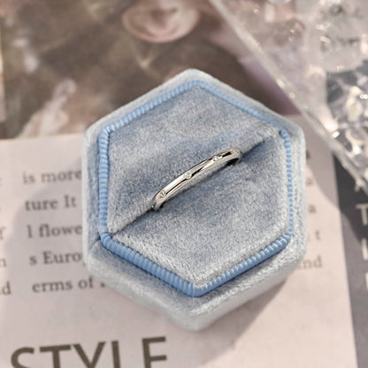 0.2 TCW Round Flush Setting Moissanite Wedding Band