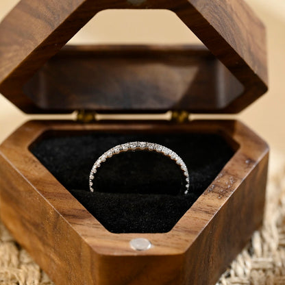 0.6 TCW Round Full Eternity Moissanite Wedding Band