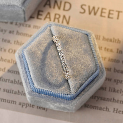0.45 TCW Round Full Eternity Moissanite Wedding Band