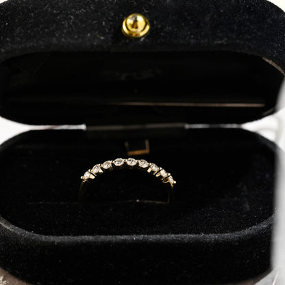 0.3 TCW Round Half Eternity Moissanite Wedding Band