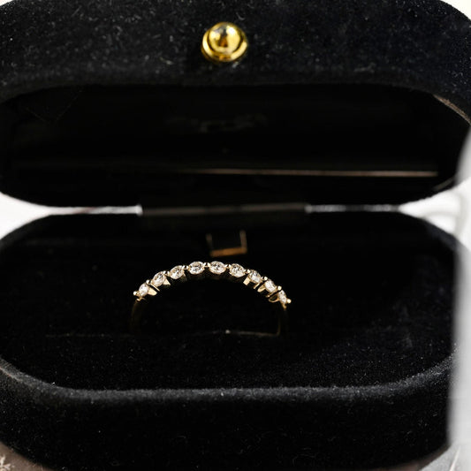 0.3 TCW Round Half Eternity Moissanite Wedding Band