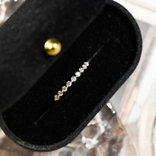 0.3 TCW Round Half Eternity Moissanite Wedding Band