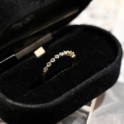 0.3 TCW Round Half Eternity Moissanite Wedding Band