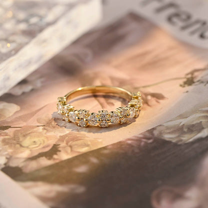 0.2 TCW Round Cluster Moissanite Wedding Band