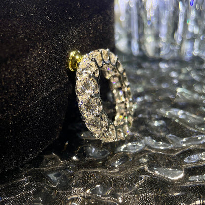 1 TCW Cushion Full Eternity Moissanite Wedding Band