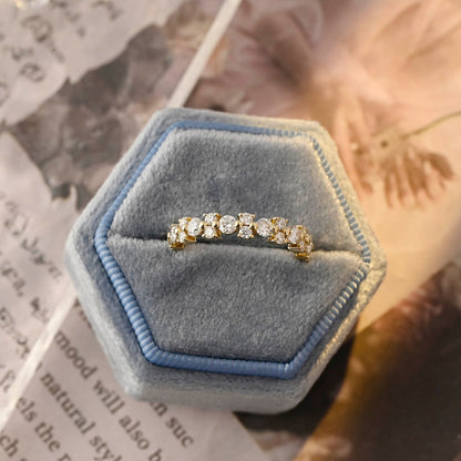 0.2 TCW Round Cluster Moissanite Wedding Band
