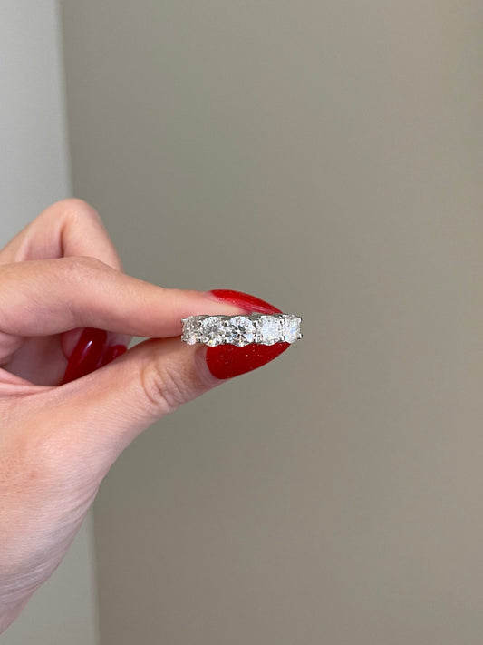 4.0 CT Round Shaped Moissanite Wedding Band