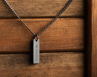 Engraved Custom Necklace For Men