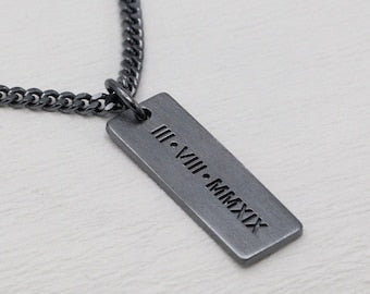 Engraved Custom Necklace For Men