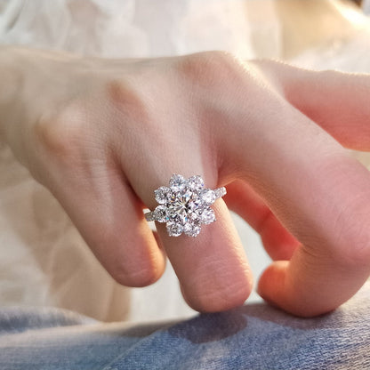 2 CT Round Halo & Pave Moissanite Engagement Ring