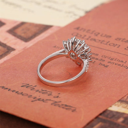 2 CT Round Halo & Pave Moissanite Engagement Ring