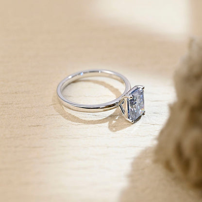 4 CT Radiant Solitaire Moissanite Engagement Ring