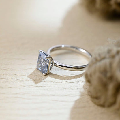 4 CT Radiant Solitaire Moissanite Engagement Ring